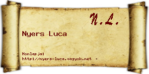 Nyers Luca névjegykártya